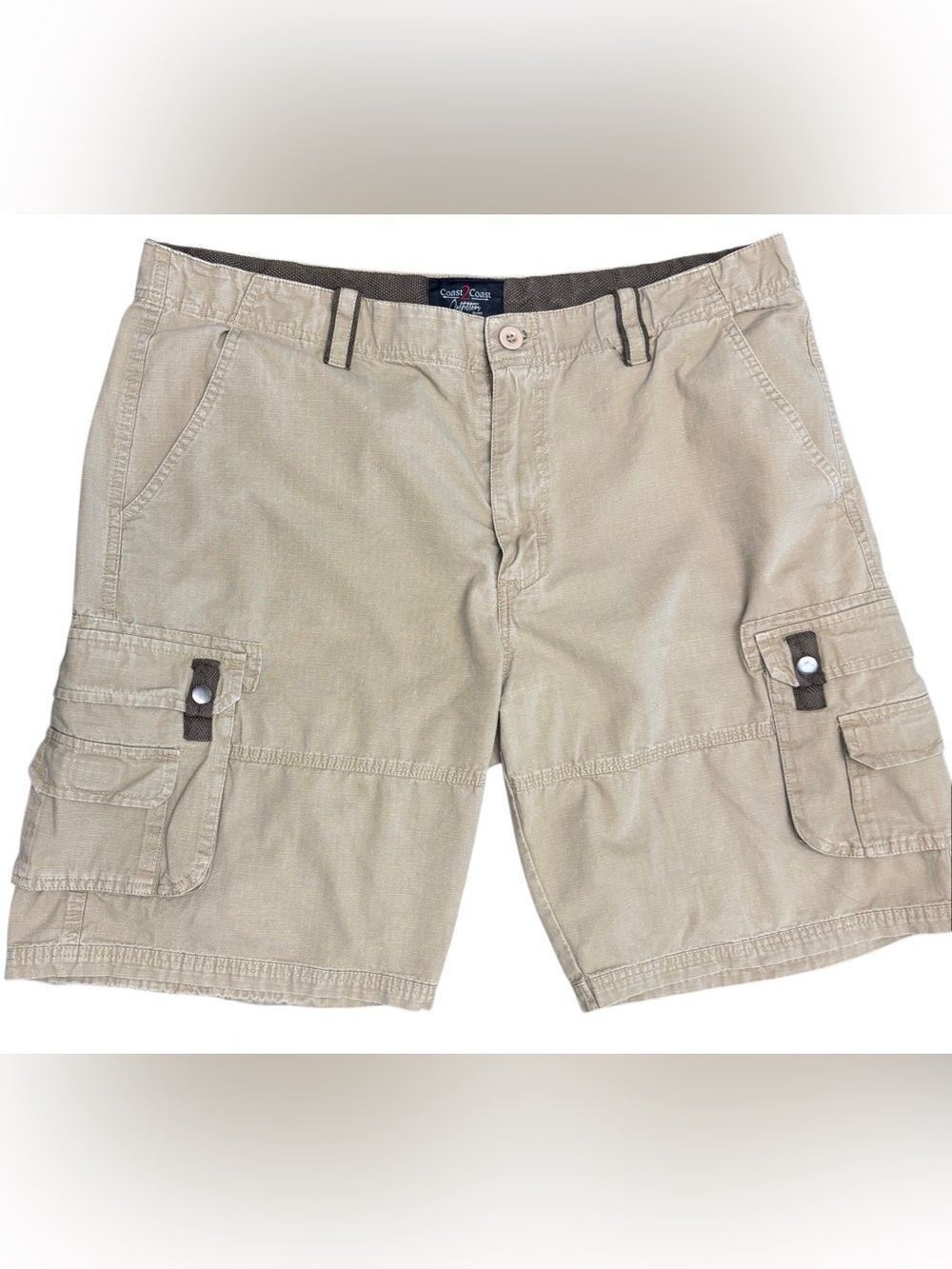Coast 2 Coast Outfitters Men’s Cargo Shorts Size 38 Khaki Ripstop Cotton